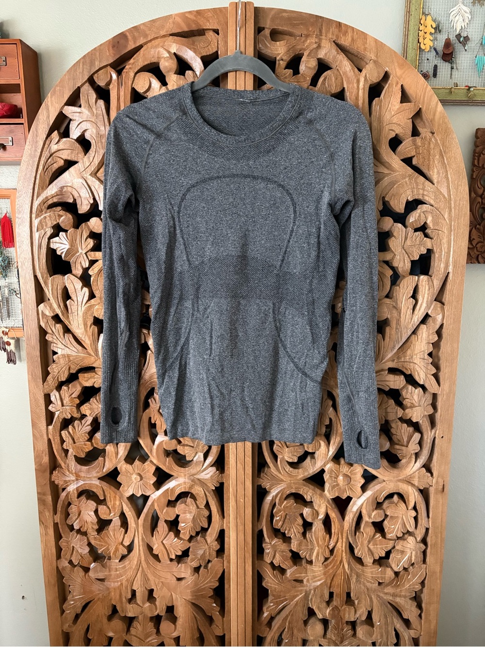 Lululemon Charcoal running Long-Sleeve Active Top - Women